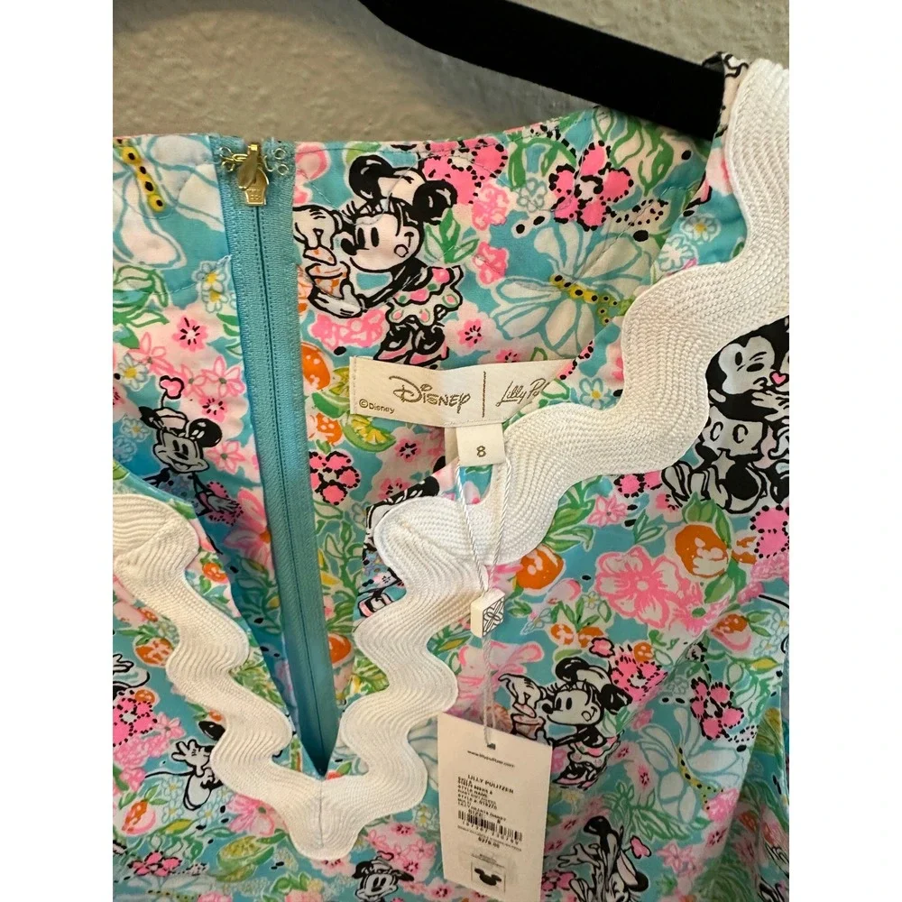 Lilly Pulitzer Disney Roney Shift Dress Lilly Hearts Disney Mickey Minnie NWT 8 - Picture 10 of 14